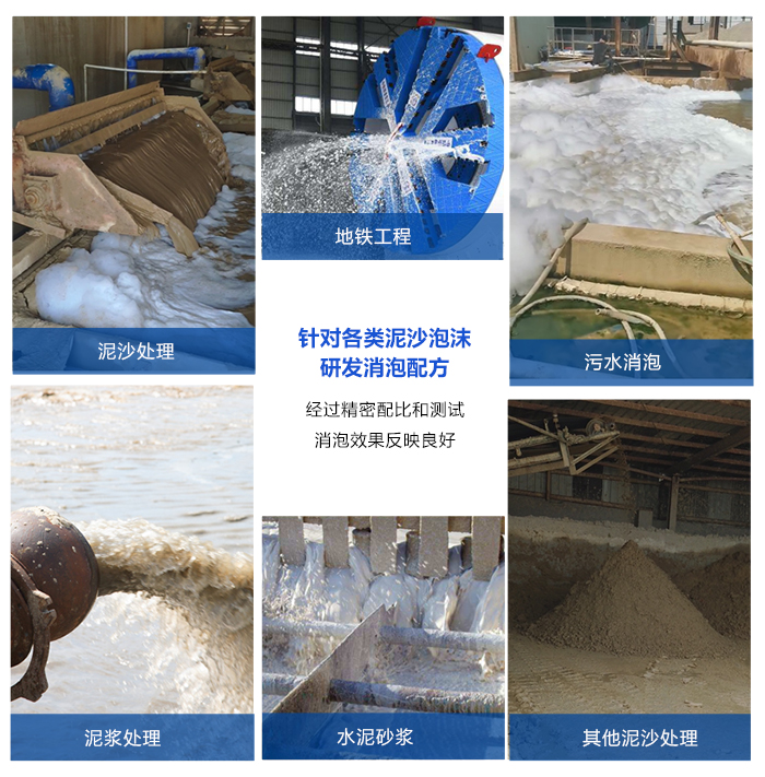 （圖：盾構機消泡劑運用領(lǐng)域）