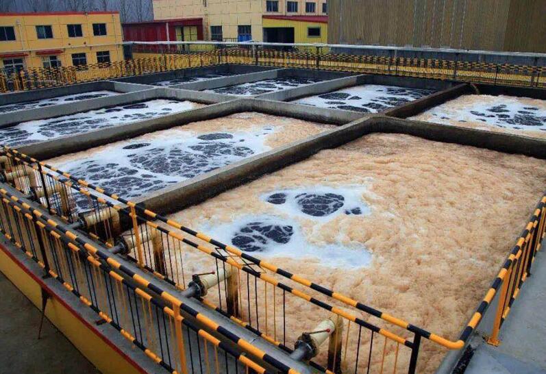 （圖：食品加工廠(chǎng)廢水處理泡沫池）